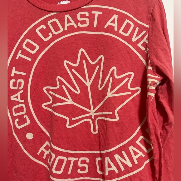 Roots Canada Coral Long Sleeve T-shirt Size Medium Women’s - Picture 2 of 9
